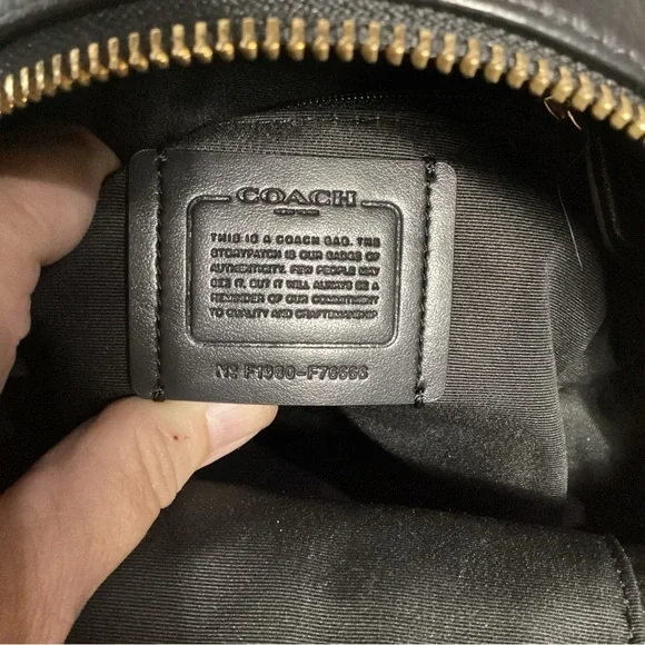 SOLD………..Coach Black Leather Mini Backpack with Brown Shearling EUC - Picture 14 of 15